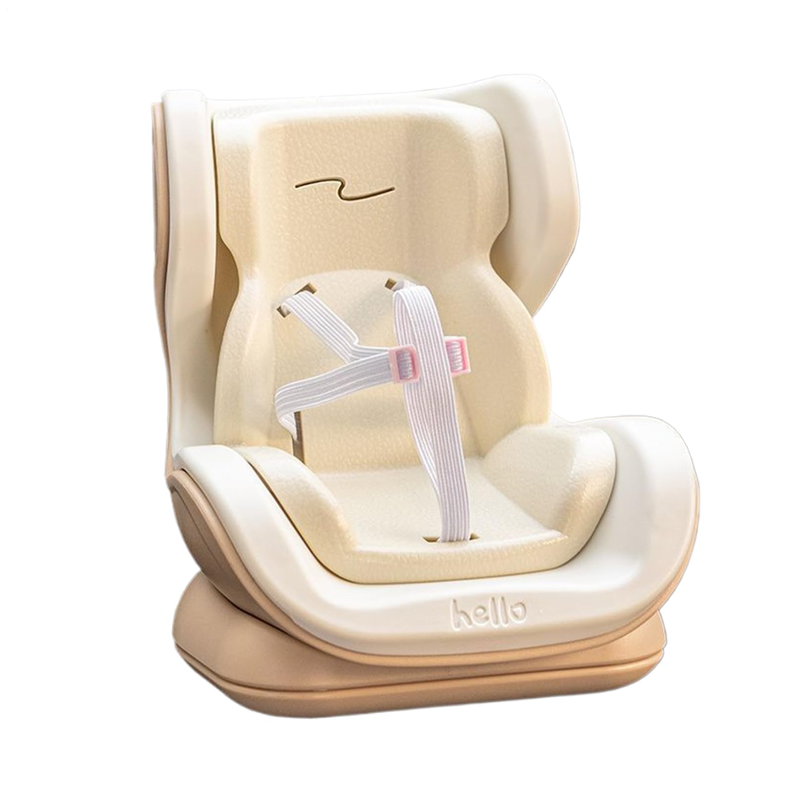 Doll Car Seat, Plush Safety Carseat for Small Stuffed Toys, Pretend Play Accessory for Desktop, Bookshelf, Sedan, Truck, Dressing Table, School, and Playroom Display