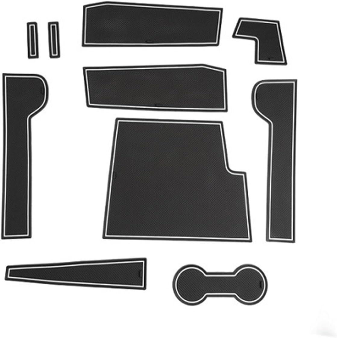 Car Door Groove Mat Compatible with Clio 5 2024 Handbrake Version Anti-Slip Rubber Gate Slot Cup Pad Auto Compatible with Renault Clio 5 Accessories(White)