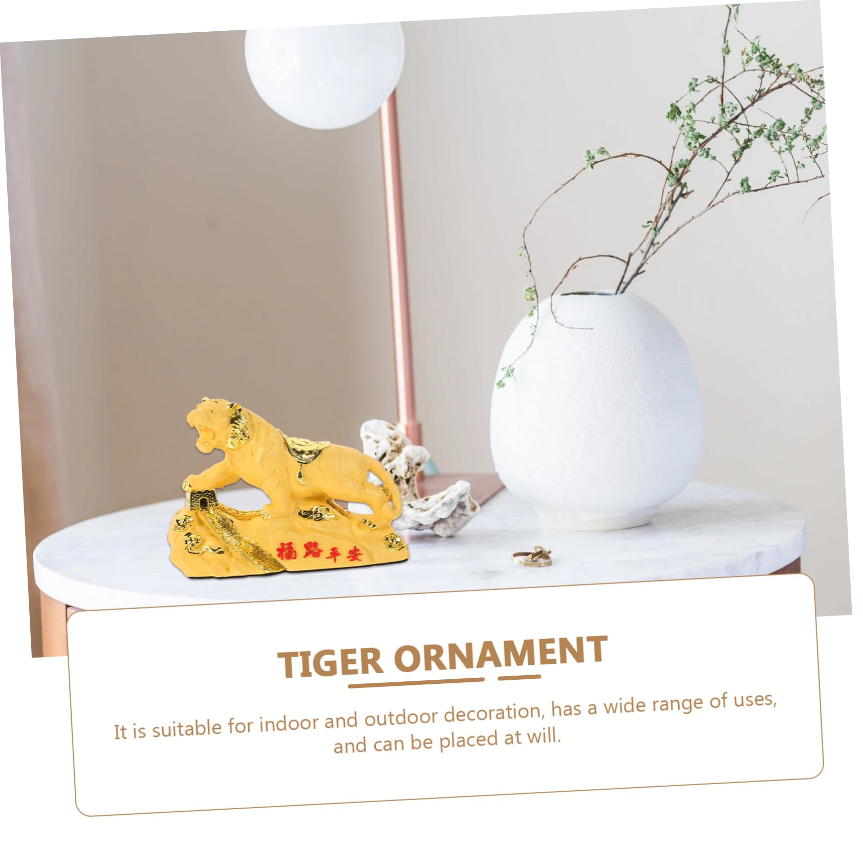 ORFOFE Harz Tiger Skulptur Ornament Home Decor Büro Schmücken Sternzeichen Tiger Kunst Tiere Figur Dekorative