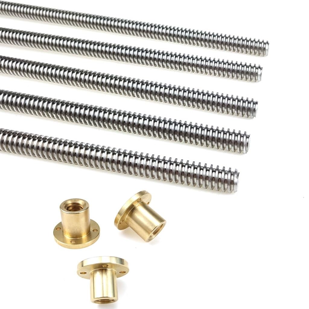 Drukarka 3D， Śruba pociągowa T8 stal nierdzewna + nakrętka miedziana(Lead 10mm)