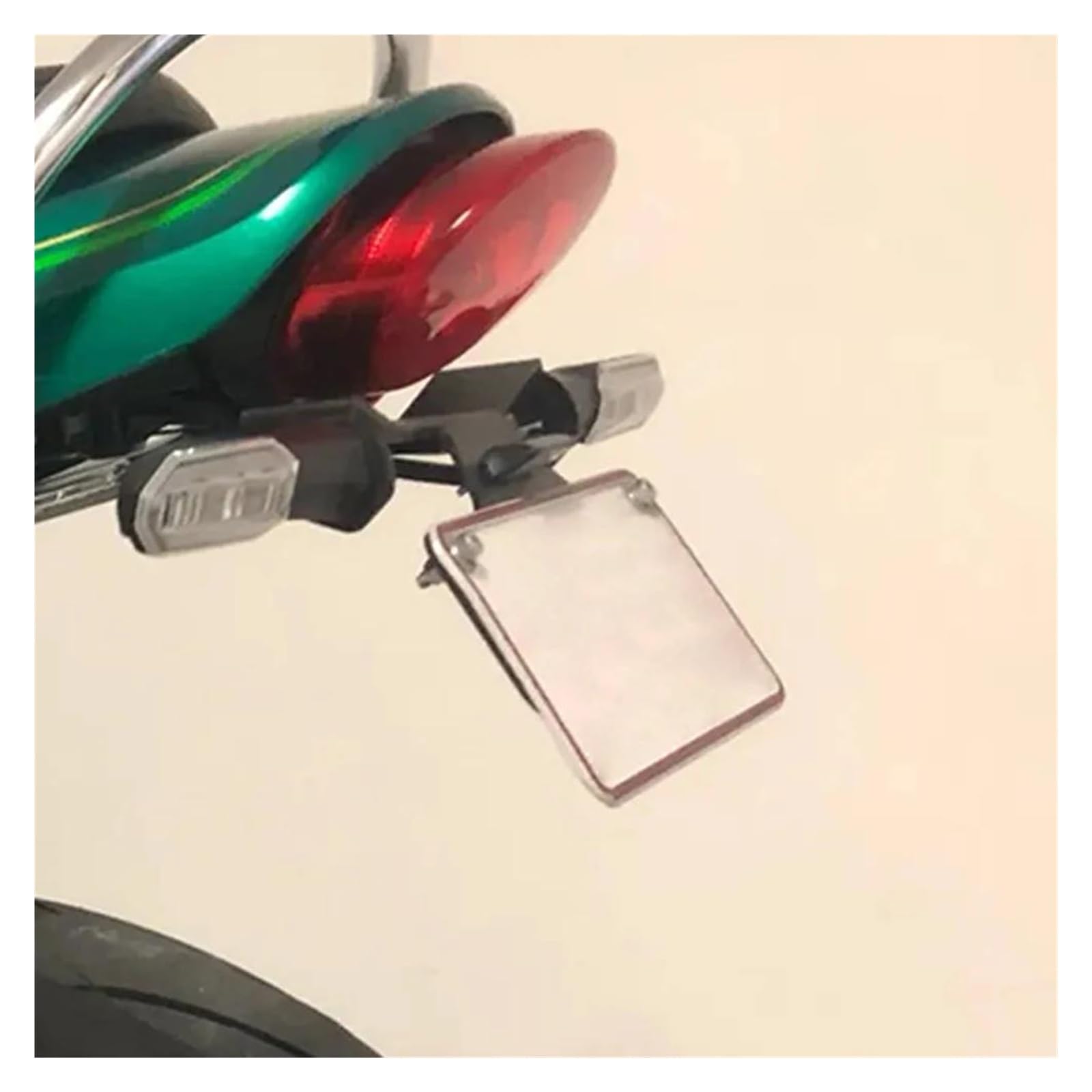 Motorfiets Achterklep Organizer voor Kawasaki Z650 Ninja 650 2022 2023 Motorfiets Registratie Kentekenplaat Houder Fender Eliminator Beugelmontage met LED Nummerplaat Licht (Ninja 650