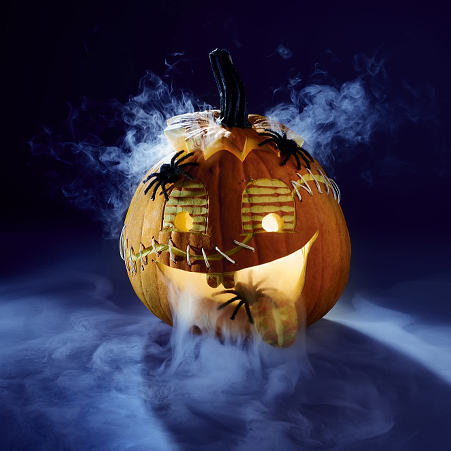 RoserRose Ultradźwiękowy nebulizator, 12 diod LED Three Color Gradient Atomizer Mist Maker Mgiełka wodna Fogger ze zdejmowaną ochroną przed pryskaniem, do fontanny, kociołka czarownicy Halloween