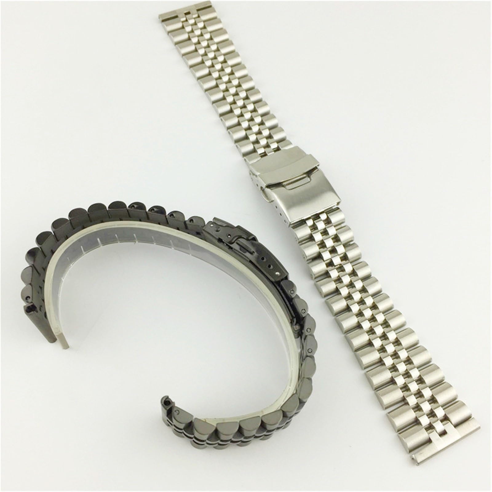 Correa de Reloj de Acero Inoxidable sólido, Hebilla Plegable, reemplazo de liberación rápida for Hombres y Mujeres, Adecuado for Relojes Tradicionales