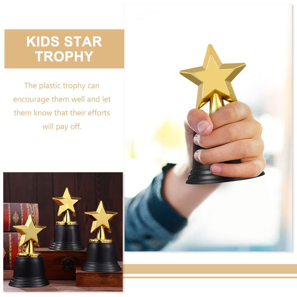 Didiseaon Trophée étoile: 9 Pièces Mini Trophée avec Base Plastique Foot pour Récompenses Sportives Jeux Winner Trophy pour Enfants Décorations de Classe et Concours