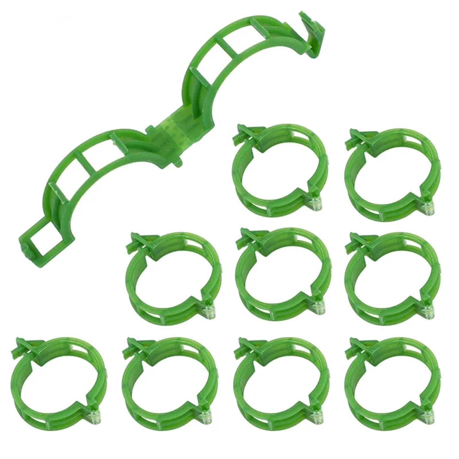 Foelanne Green Garden Plant Support Clips, Plant Support Clips Reusable Garden Clips Multicolor 10-100 Pcs(,100 Pcs)