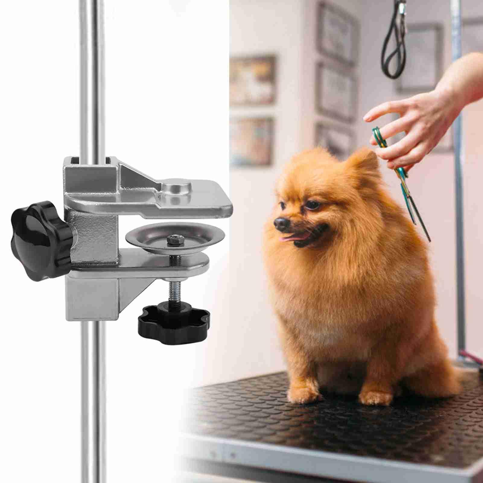 Milltrip Pet Grooming Table Arms Clamp, Aluminum Table Arm H Bar Clamp Holder for Dog Cat Grooming (Inner Dia 2.3 * 2.3cm) - Image 2