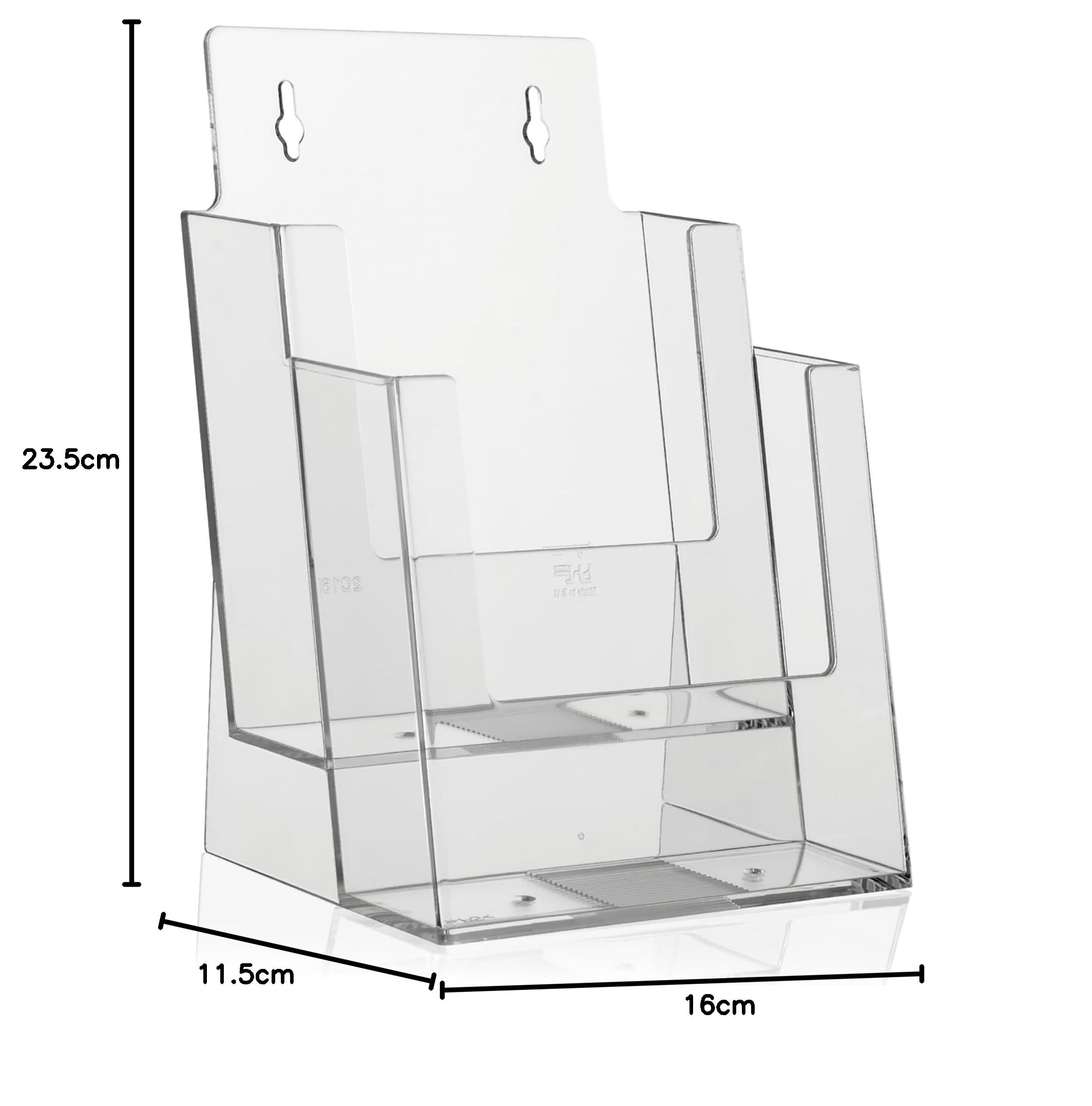 taymar - Soporte para folletos, color transparente 2 Fächer