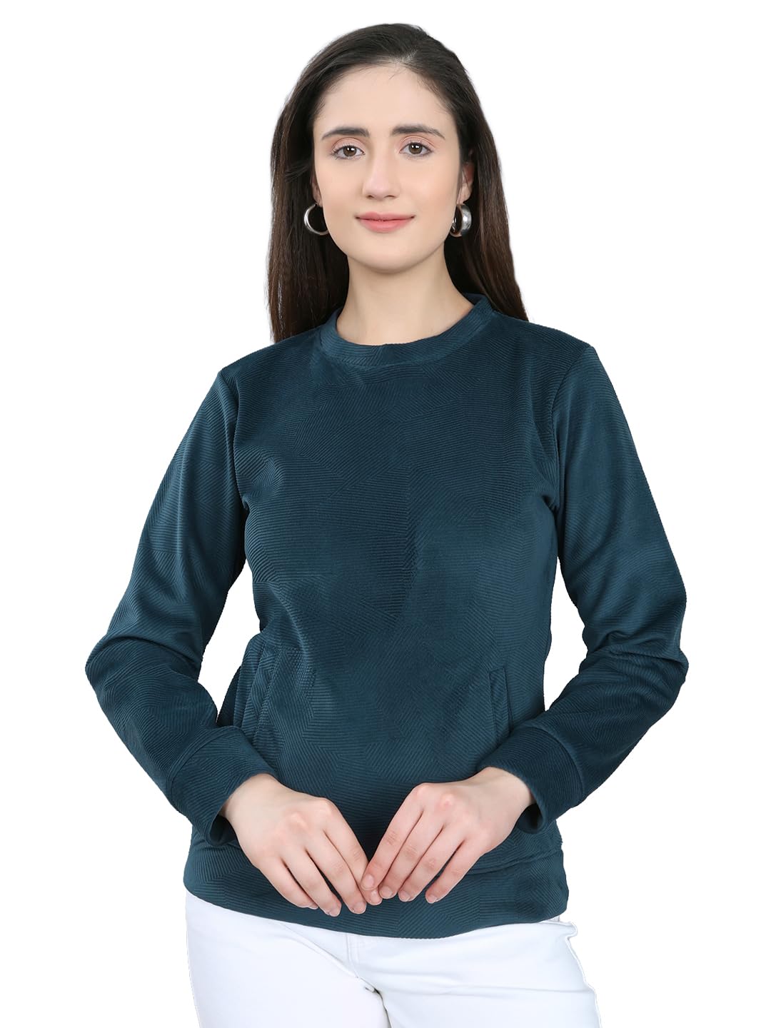 rock.it from House of Monte Carlo Women Regular Fit Self Designed Full Sleeve Round Neck Sweatshirt | Warm Pullover for Ladies | Soft Comfortable Casual Winter Wear for Women's (Pack of 1)-picture-16