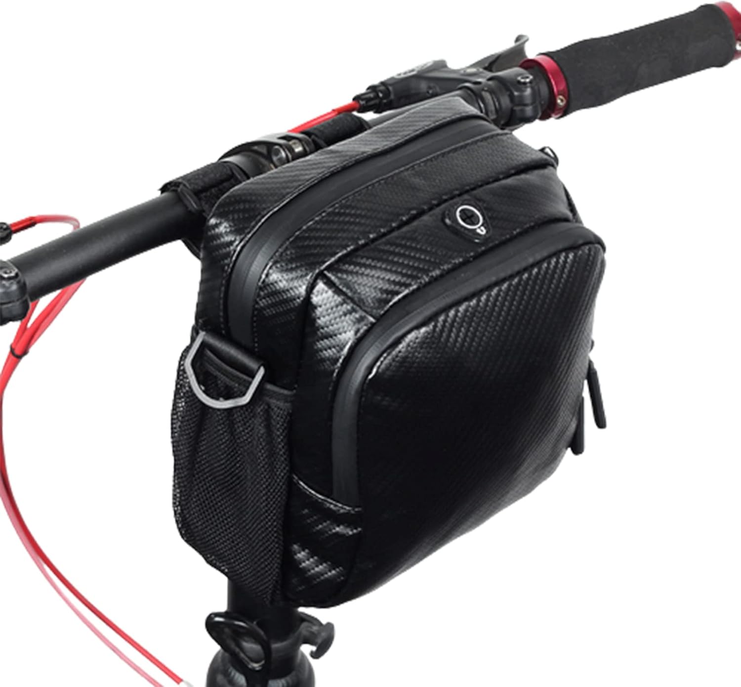 Bike Handlebar Bag Waterproof MTB Rainproof Bike Front Frame Tube Folding Bag Cycling Accessories with Headphone Jack