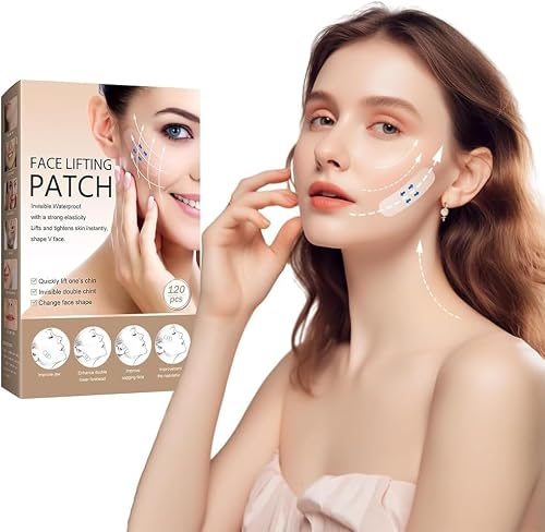 LANCI Face Lifting Patch, Invisible Waterproof Facial Tape, V-Shaped Lift for Double Chin, Eyes, Wrinkles, 120 Pcs