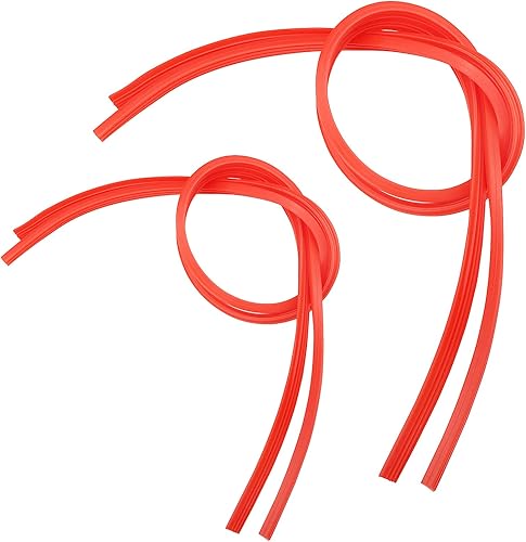 ZOFFI - Repuesto de limpiaparabrisas sin marco, 28 pulgadas, color rojo, paquete de 4, tamaño ajustable de repuesto universal de goma para