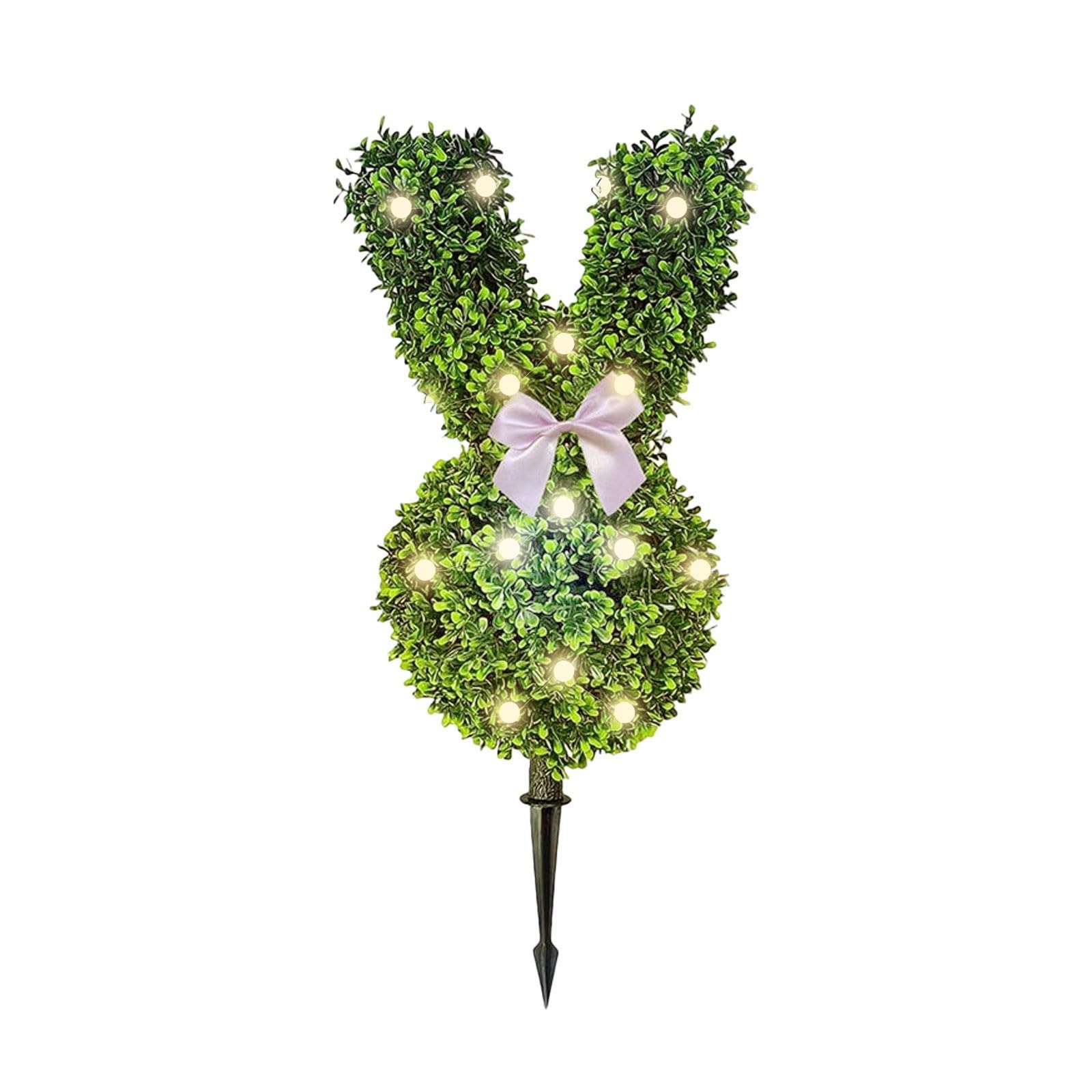Lapin de Pâques éclairé grand format 60 cm éclairage jardin
