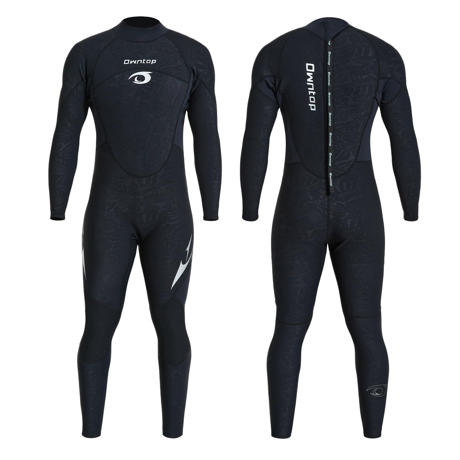 Owntop Muta da uomo e donna, 1,5 mm, lunghezza intera, in neoprene, con cerniera posteriore, per surf, snorkeling