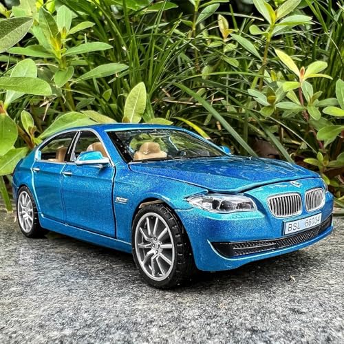 Image of 1 /32 Compatible for 535i Model Car, Zinc Alloy Pull Back Toy car with Sound and Light for Kids Boy Girl Gift (Blue)
