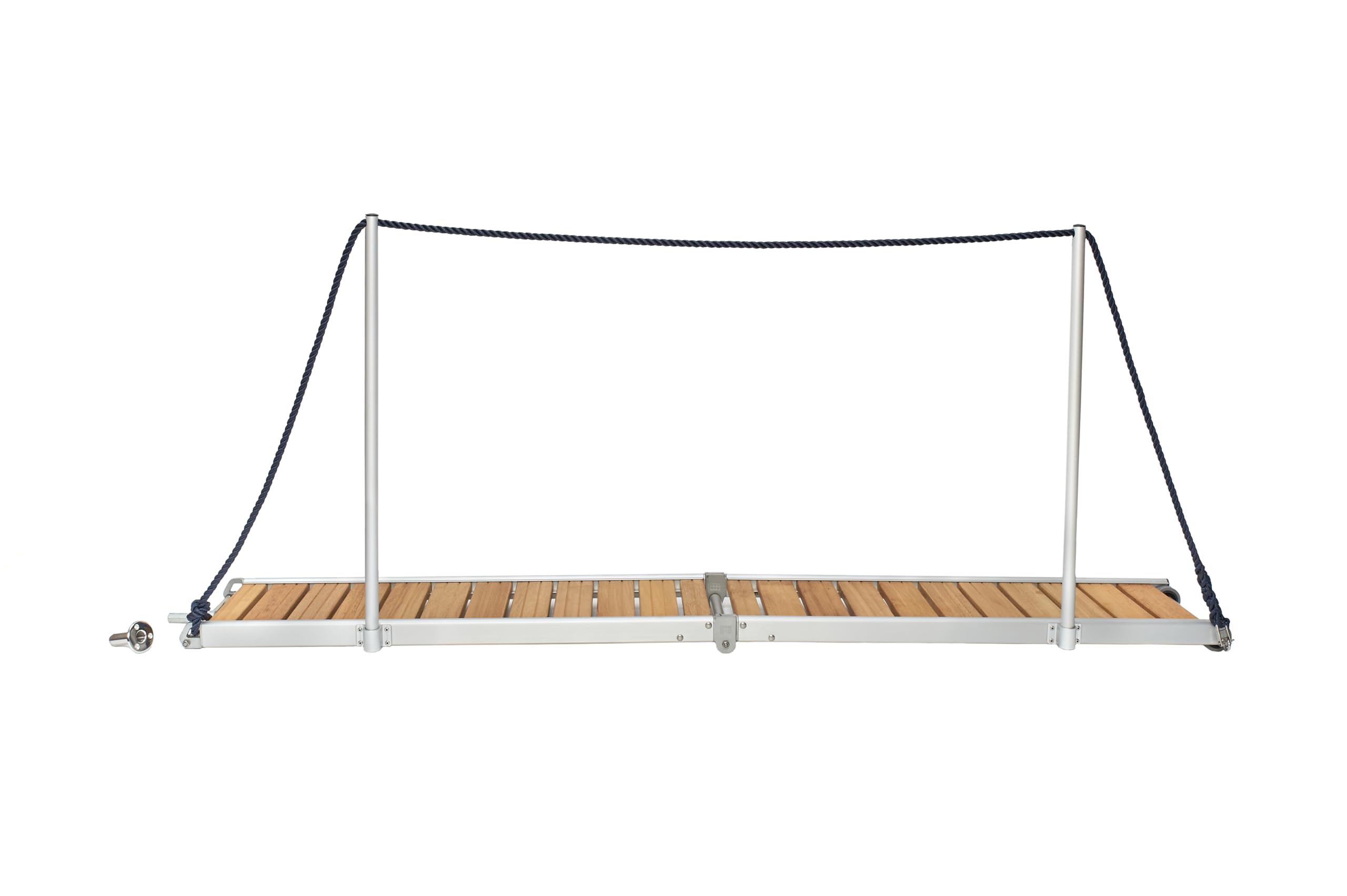 Pasarela para Barco con Peldaños de Madera 2 Metros Plegable, liguera y Resistente