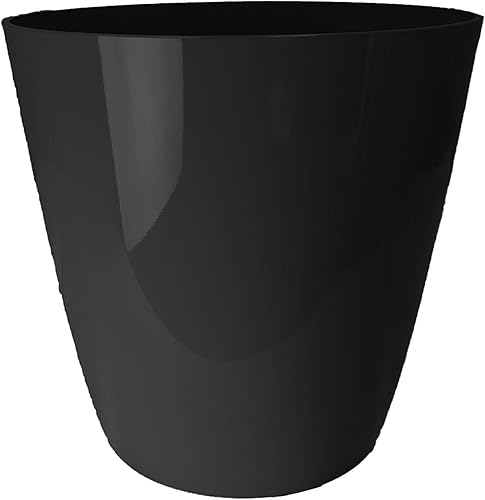 The HC Companies Aria - Maceta redonda de riego automático de 6 pulgadas, maceta de plástico para plantas de interior y exterior, flores, hierbas,