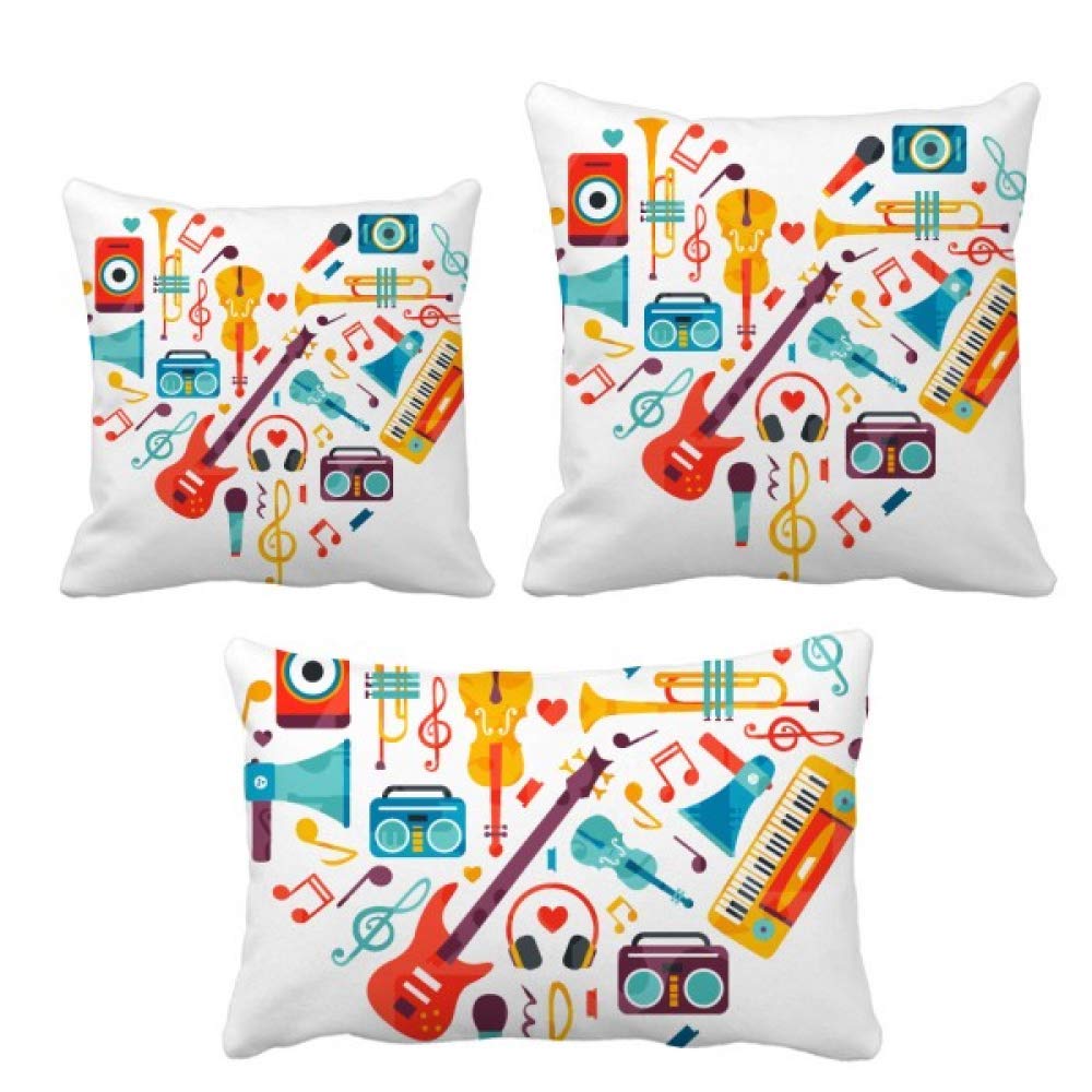 Housse de coussin guitare cœur pour un coin lecture cosy