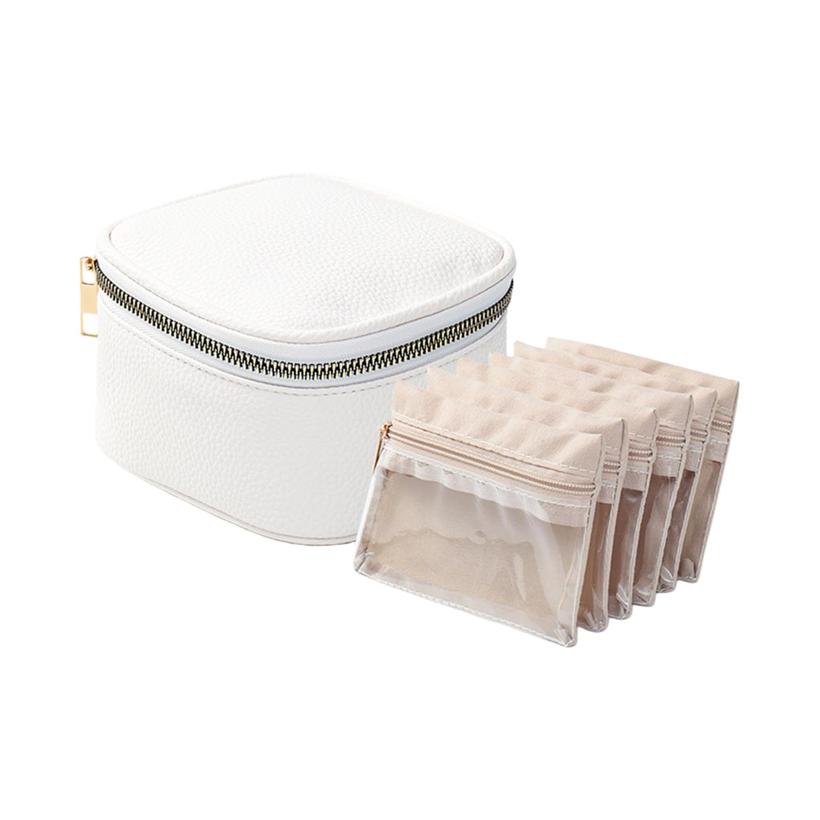 HDOYTXXM Portable Leather Jewelry Case with Multiple Compartments for Travel Storage and Home Decor PU Leather Jewelry Organizers