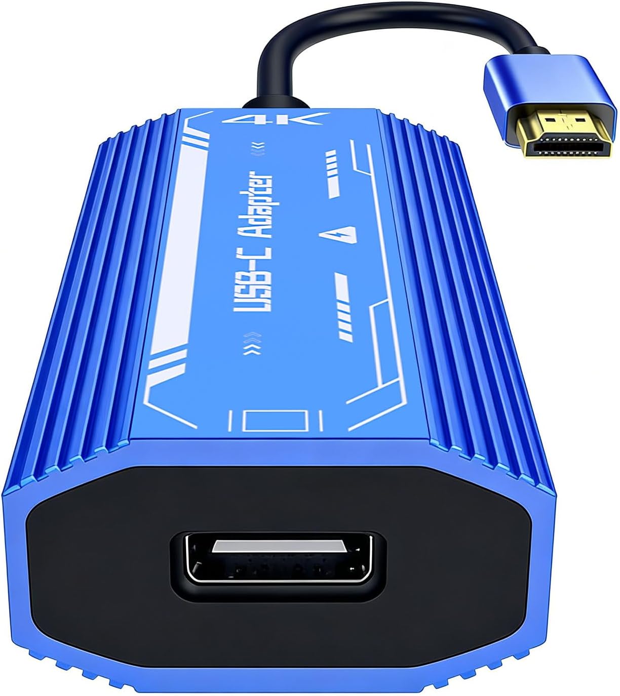 Plug & Play HDMI to USB C Adapter(4K@60Hz) Compatible with XREAL/Rayneo Air AR Glasses for Steam Deck, ROG Ally, PS5/4, Switch2/1, Laptop, Portable Monitor (HDMI to USB C)