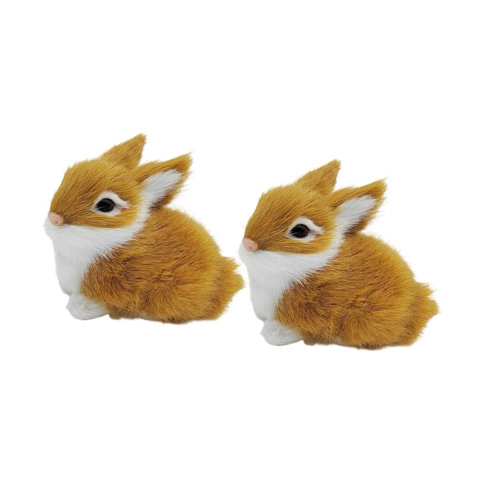 TQUXNGA Realistic Plush Rabbits Figurine Stuffed Animal Toy Spring Home Decor Easter Bunnies Statue Farm Animal Statue for Spring Basket