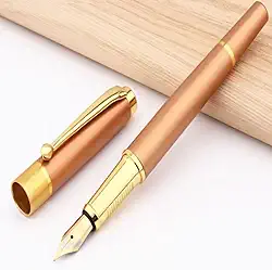 CANETA TINTEIRO PENA ROSE GOLD PREMIUM 0,5MM PRESENTE LUXO COM CAIXA