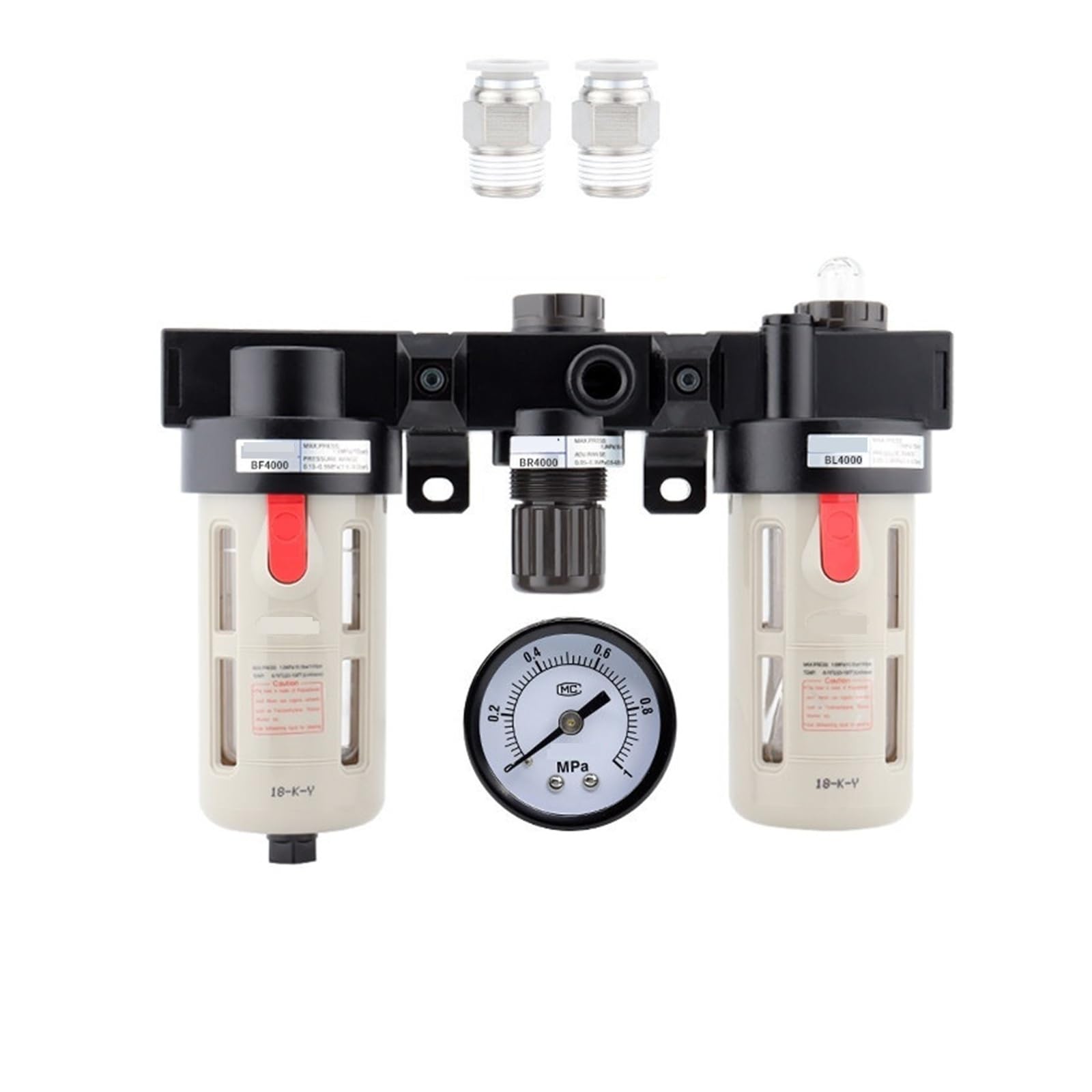 Séparateur Huile-Eau, Drainage À Pression Différentielle BC4000, avec Connecteur 6/8/10/12mm, Régulateur De Pression for L'air(8MM)