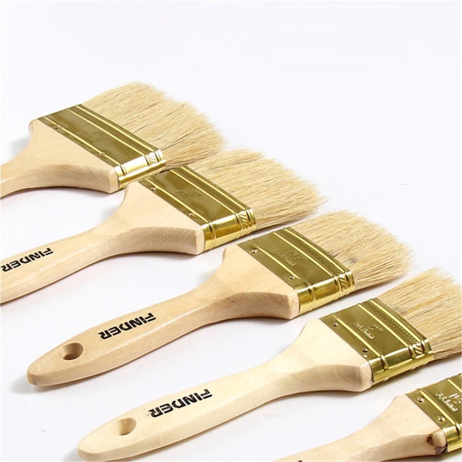 Juego de 5 Pinceles 1/1,5/2/2,5/3/4 Pulgadas con Mango for Pintar Paredes y Muebles para Radiadores(4 Inch)