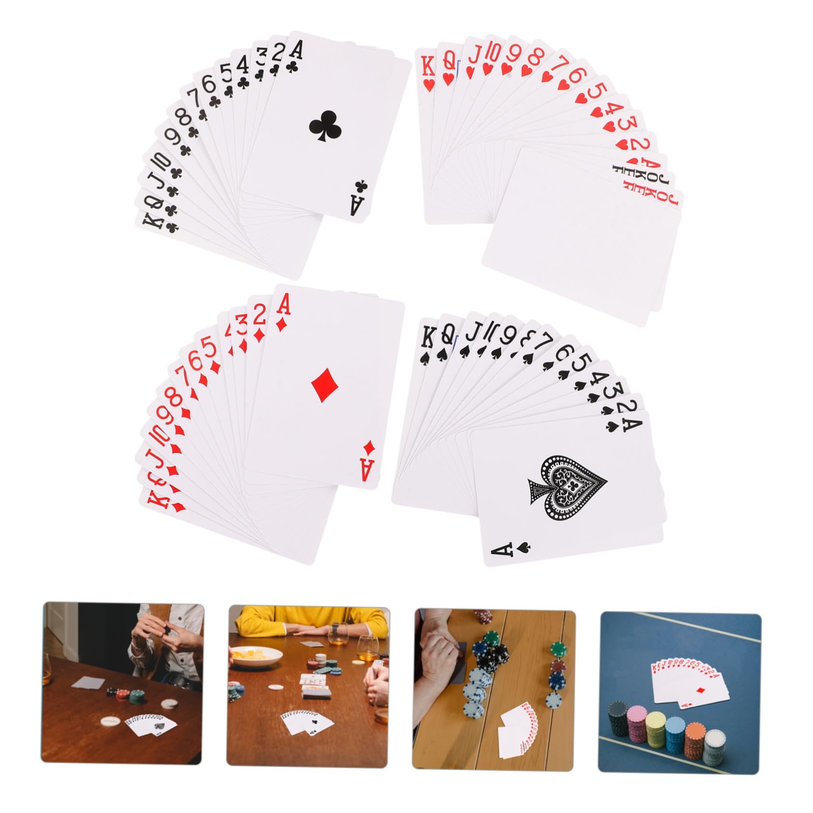 Toyvian 5juegos Tarjetas De Póker para Papel De Transferencia De Calor Tarjetas De Personalizables para Entretenimiento y Fiestas