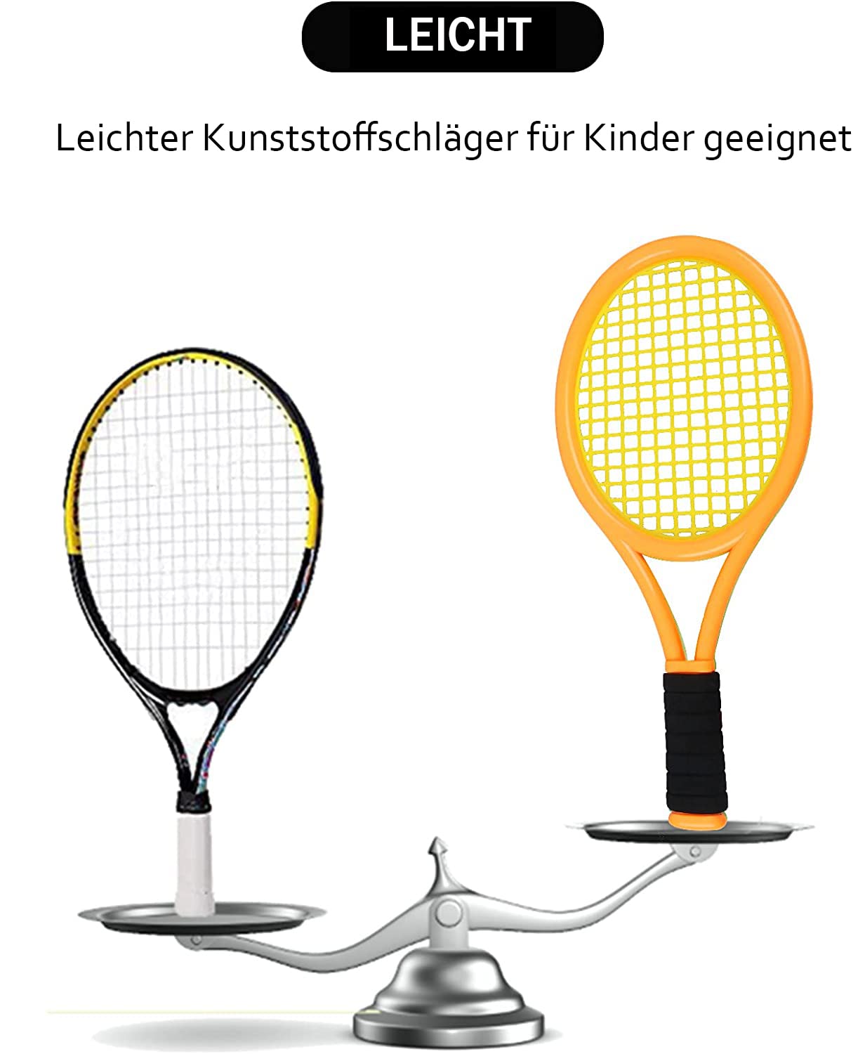Racchetta da tennis per bambini con borsa da trasporto, 4 palline da allenamento morbide e 6 volani da badminton, set regalo racchetta da tennis per bambini sport outdoor e indoor