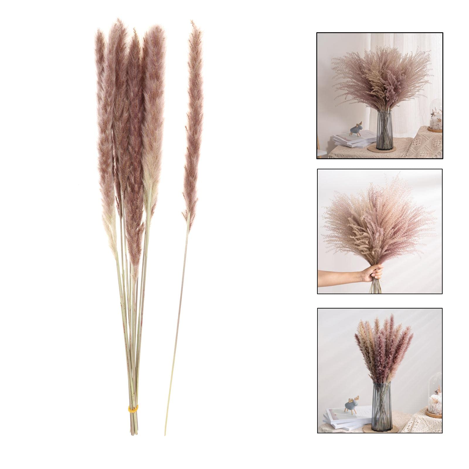 Guirlande Artificielle Plantes Fleurs，70pcs Bouquet d'herbe De Pampa Sèche Ferme Décoration De La Maison Accessoires De Photographie