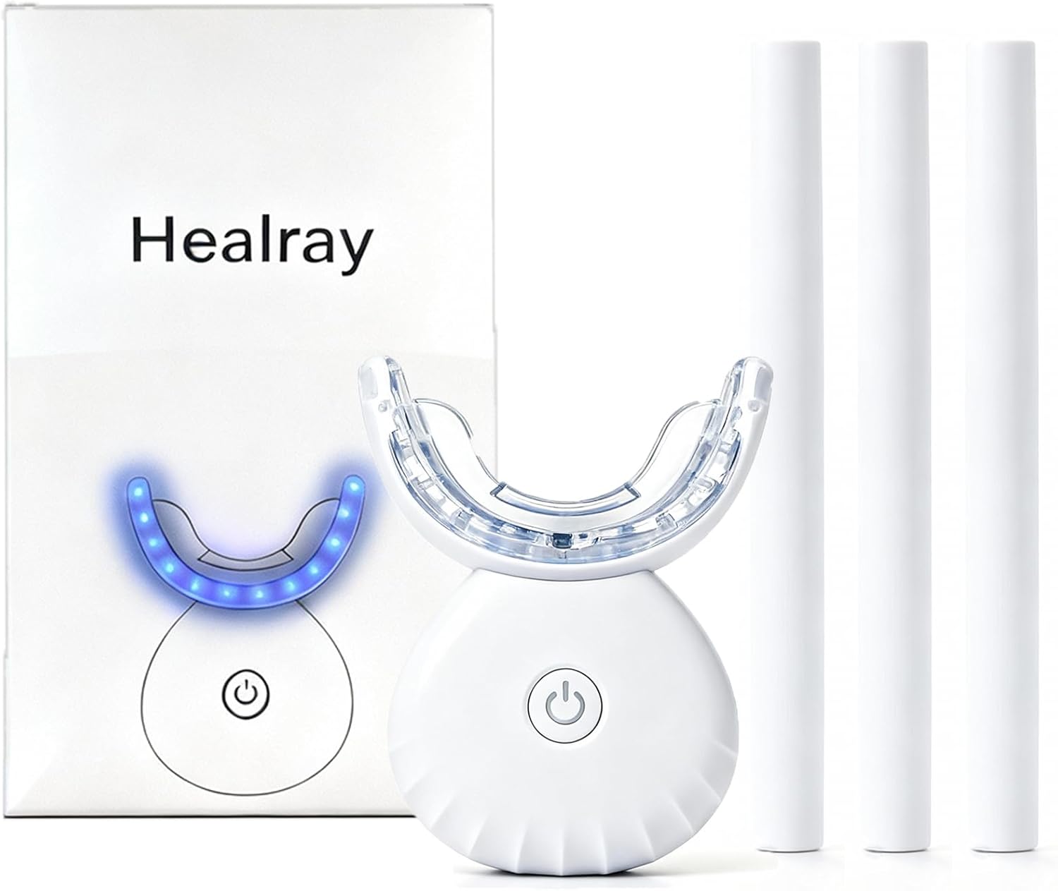 Red Light Therapy for Gums, 32 LED Light (Near Infrared + Red) and Blue Light, Gums Sensitive Support and Teeth Whitening Accelerator, Gum Health with Three Teeth Pens (White)