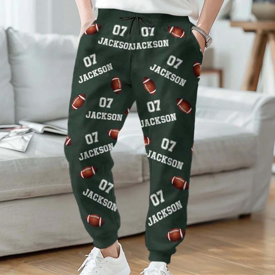 DOPTIKA Custom Unisex Sweatpants, Personalized Christmas Birthday Gifts for Sports Fans, Sports Lovers, Joggers for Men2