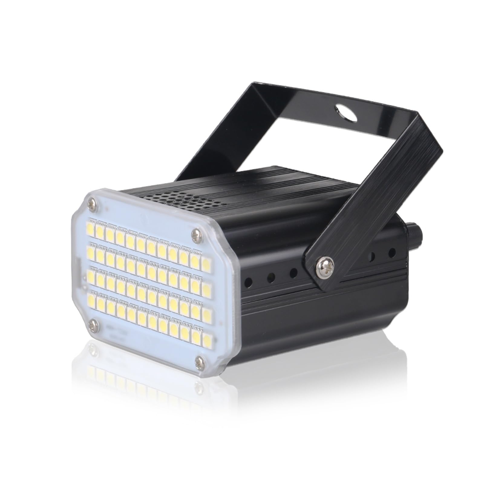 Oświetlenie Sceniczne, 48 LED RGB UV białe światła stroboskopowe Disco impreza z dj-em wakacje świąteczna muzyka klubowa aktywowana dźwiękiem lampa błyskowa efekt oświetlenia scenicznego(Wit)
