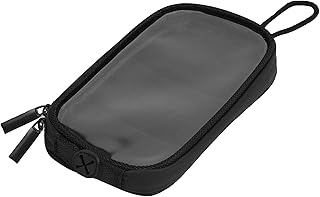 X AUTOHAUX Universal 7'' Magnetic Tank Bag with Headphone Hole PU Leather Waterproof Motorbike Saddlebag