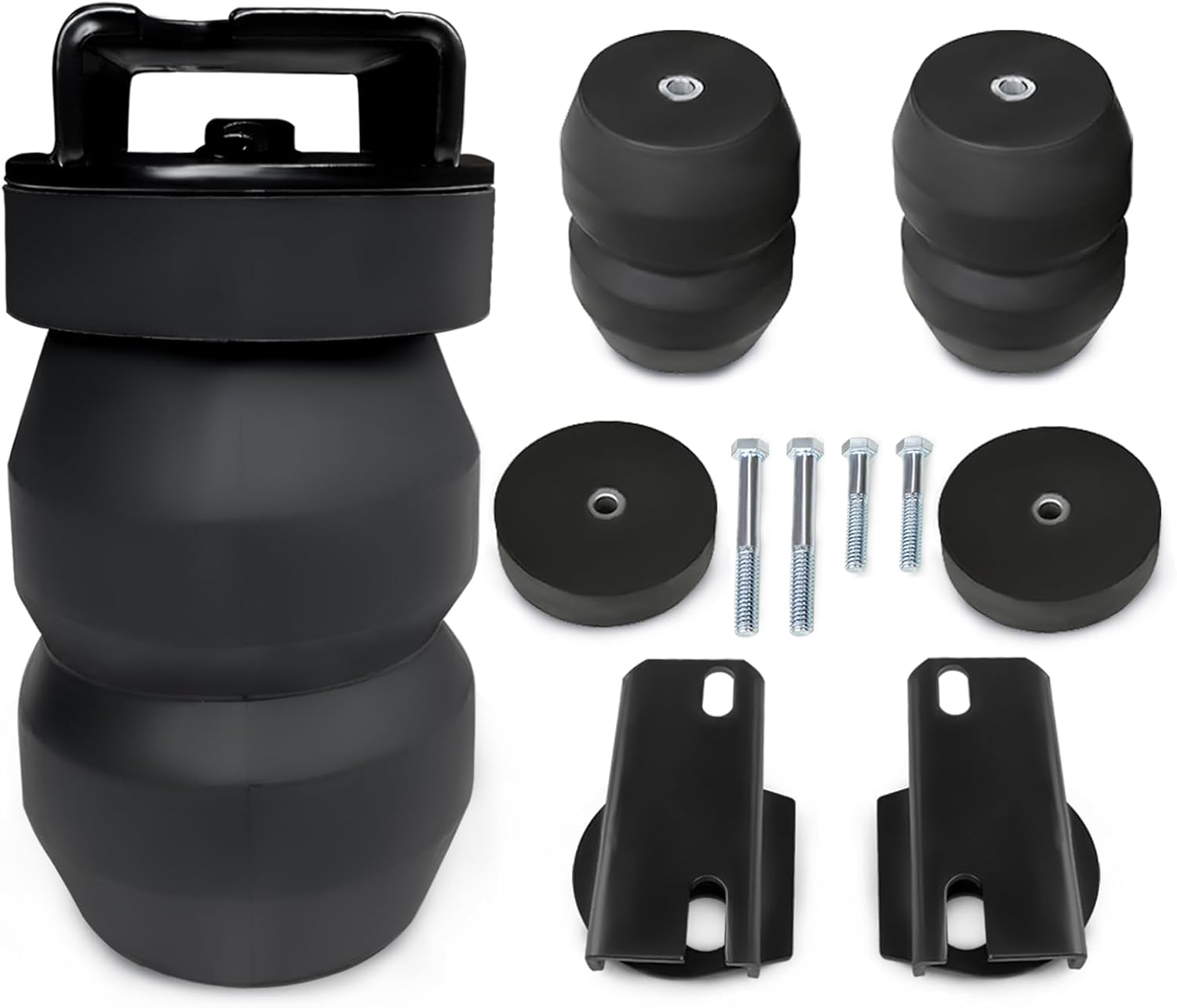 Rear Rubber Helper Suspension Springs Kit Compatible with 2002-2013 Do-dge Ram 1500 Ram 2500 2WD 4WD OEM Number Replace DR2500CA Bump Rubber Stop System Enhancement System