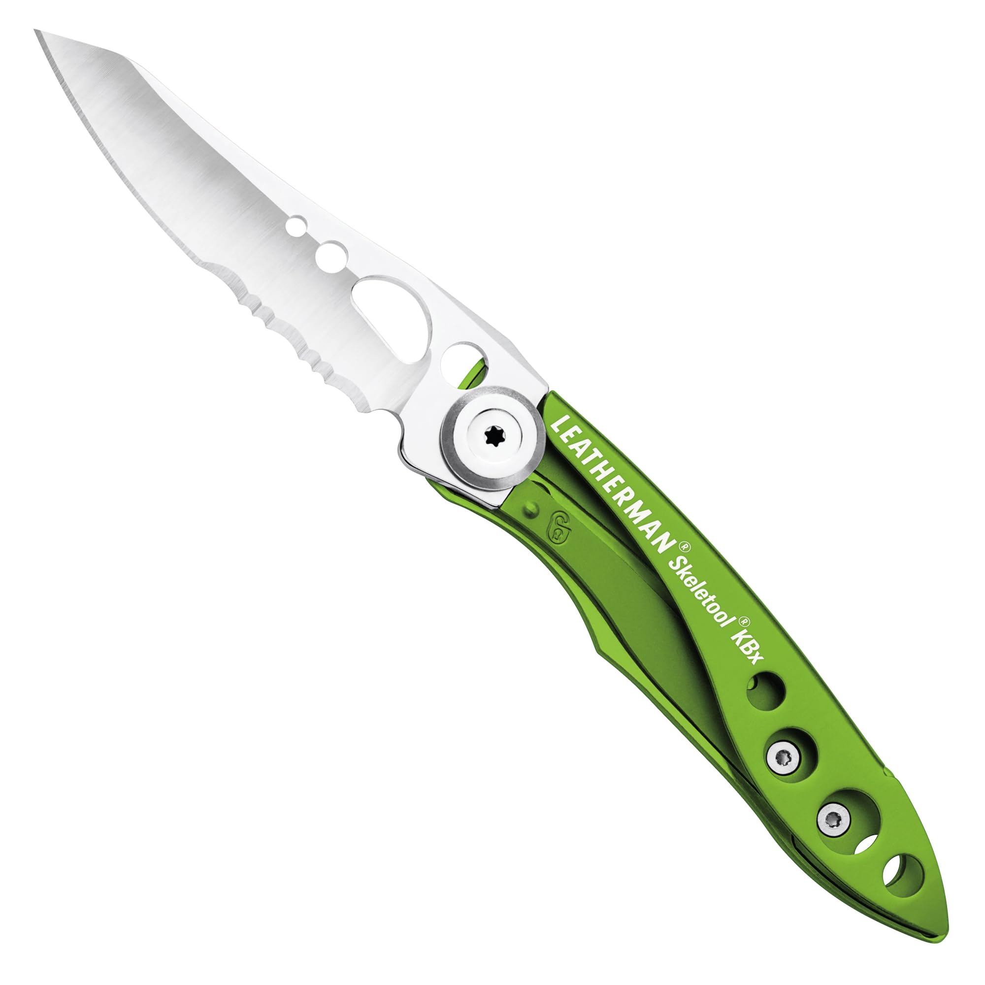 Skeletool KB - All Black Pocketknife with Stainless Steel Blade & Bottle Opener, Green