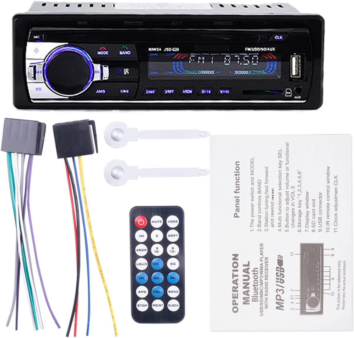 1 Din Car Radio 24V Audio FM MP3 Player USB/SD/AUX Hands Free Calling With Wireless Remote Control