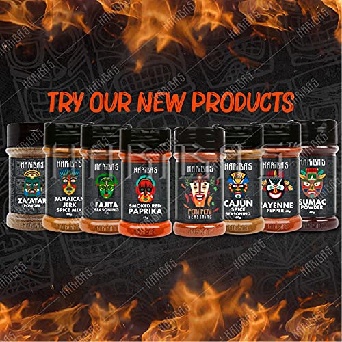 Image of HARIBAS Pure Smoked Red Paprika 60 grams, Natural Vegetarian Dry Hot and Spicy Chilli Aromatic Seasoning Powder