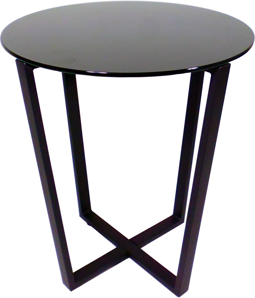 Table basse d'appoint en verre noir pour sublimer vos moments café au salon