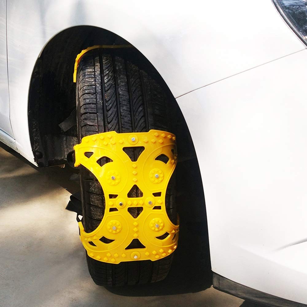 Chaîne à Neige de Voiture Chaîne à Neige antidérapante Chaînes à Neige 6 Pcs Pneu à Neige de Voiture Chaînes antidérapantes Matériau TPU Chaînes de Pneu résistantes à l'usure au FR