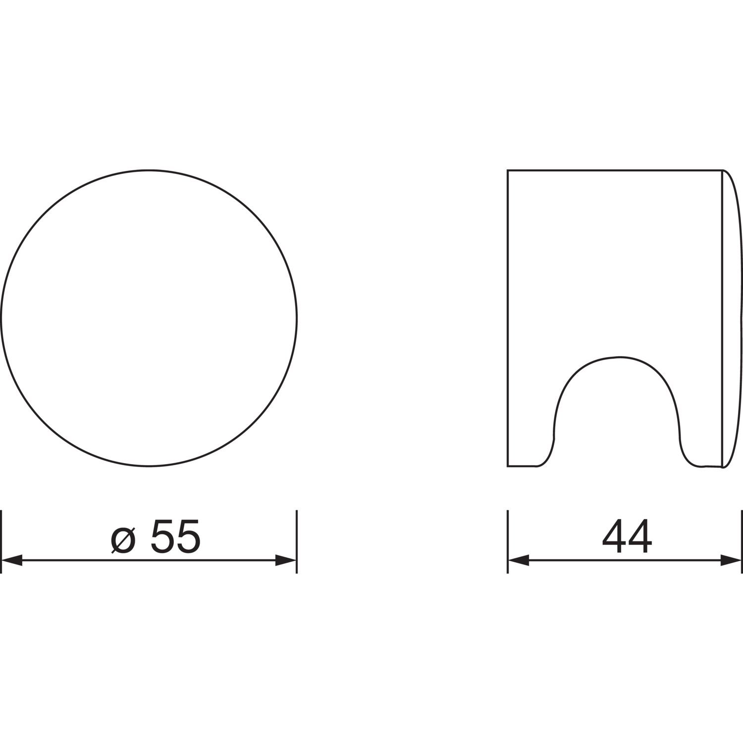 Türknopf 557.55, reinweiß ; 1 Stück