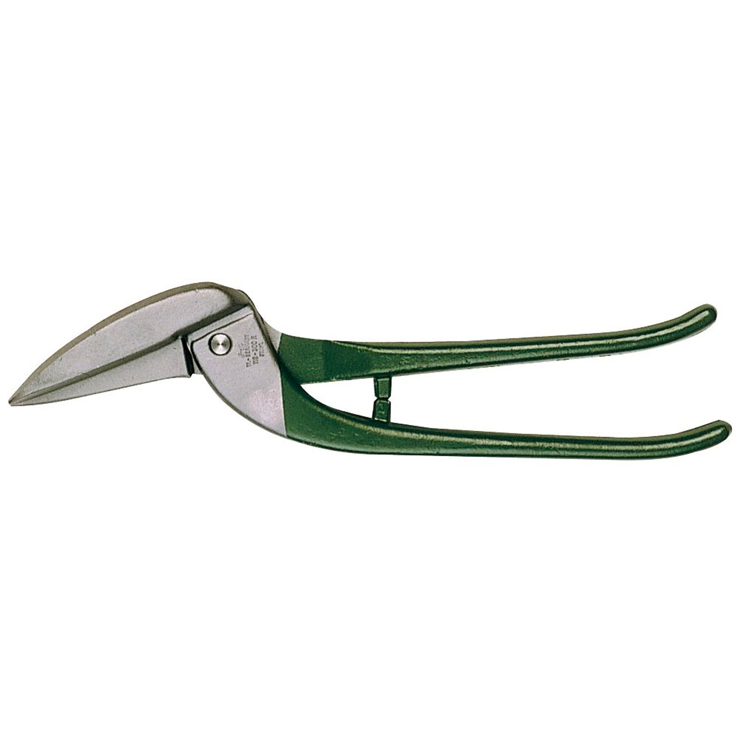 BESSEY Pelikan-Schere D118-300L, Gesamtlänge 300 mm, Schnittlänge 62 mm, Griff PVC-getaucht, für lange gerade und durchlaufende Schnitte, Gewicht 0,73 Kg