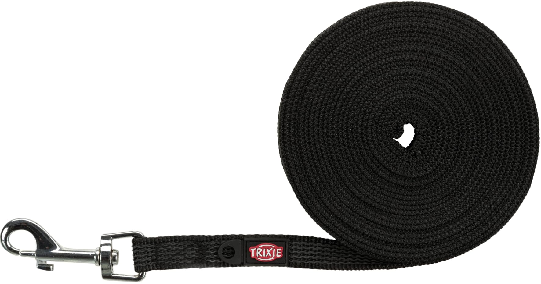 TRIXIE Longe S–M, 15 m/​15 mm, Noir – Longe Solide pour entraînement & Outdoor, idéale pour la Promenade & Le Rappel avec Petits à Chiens de Taille Moyenne