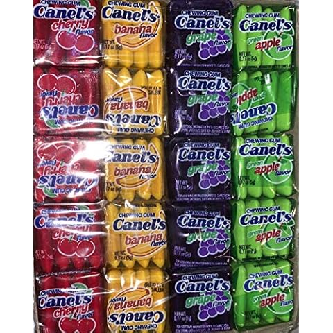 Canel's Assorted Fruit Flavors Chewing Gum, 4 pc, 20 count Cover