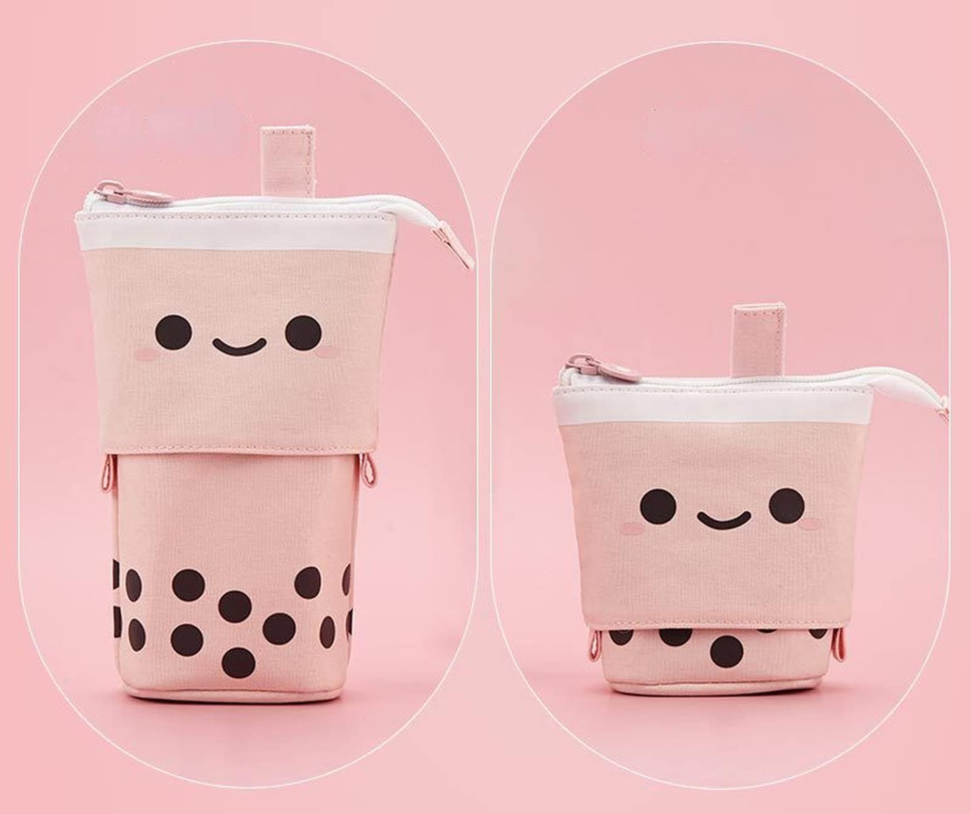 Caja de Gran Capacidad, Estuche de lápices de Dibujos Animados Kawaii, útiles Escolares, papelería(Purple)