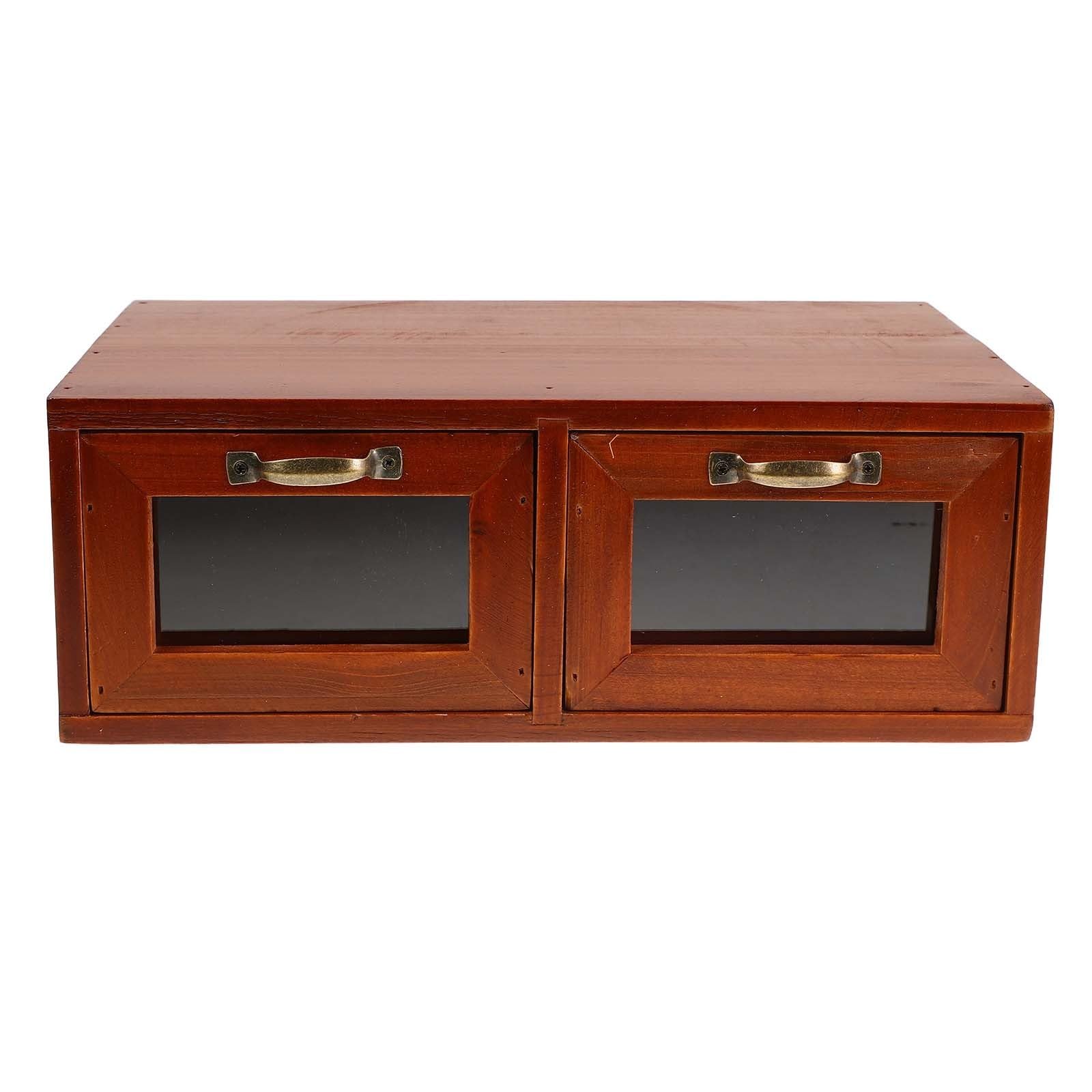 BESPORTBLE Soporte para Monitor de Escritorio de Madera con Organizador Acrílico y Cajones, Diseño Elegante para Oficina, Ángulo Cómodo y Almacenamiento
