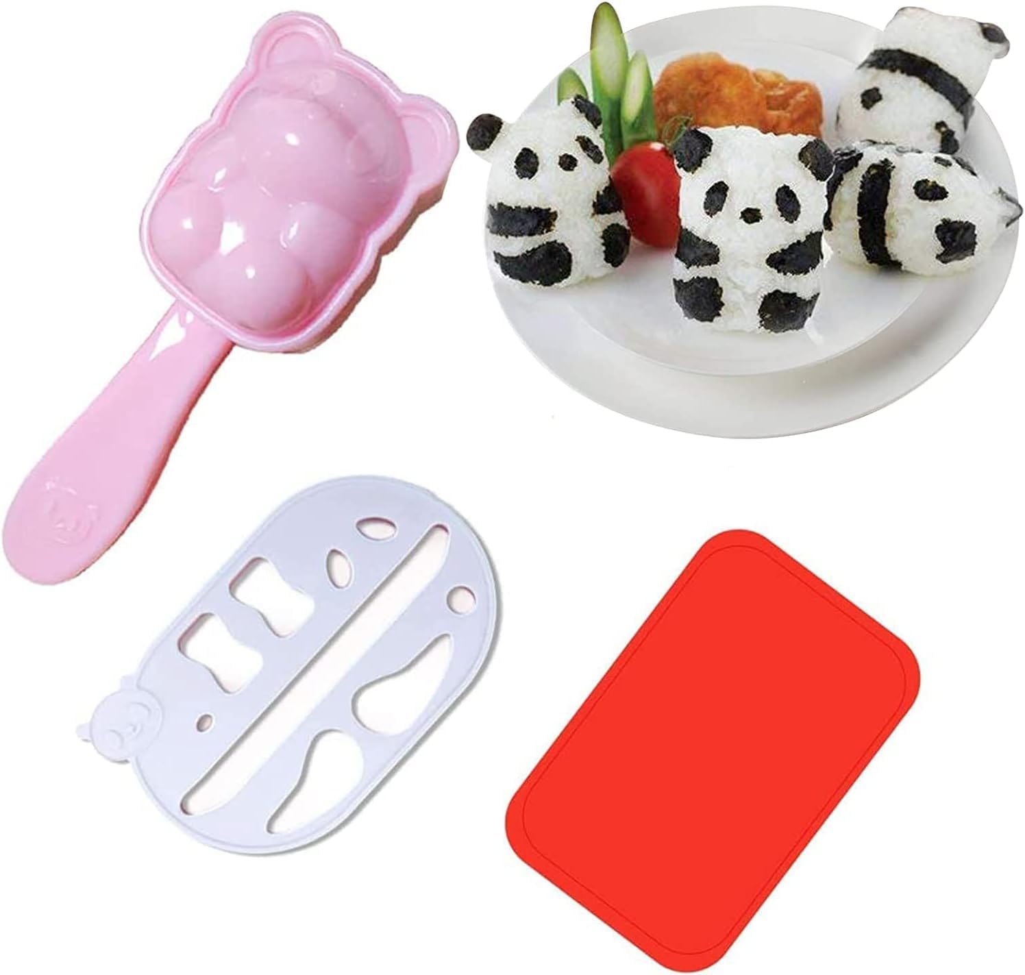1 SET Sushi Rice Ball Mold, Panda Shape Sushi Set Bento Accessories