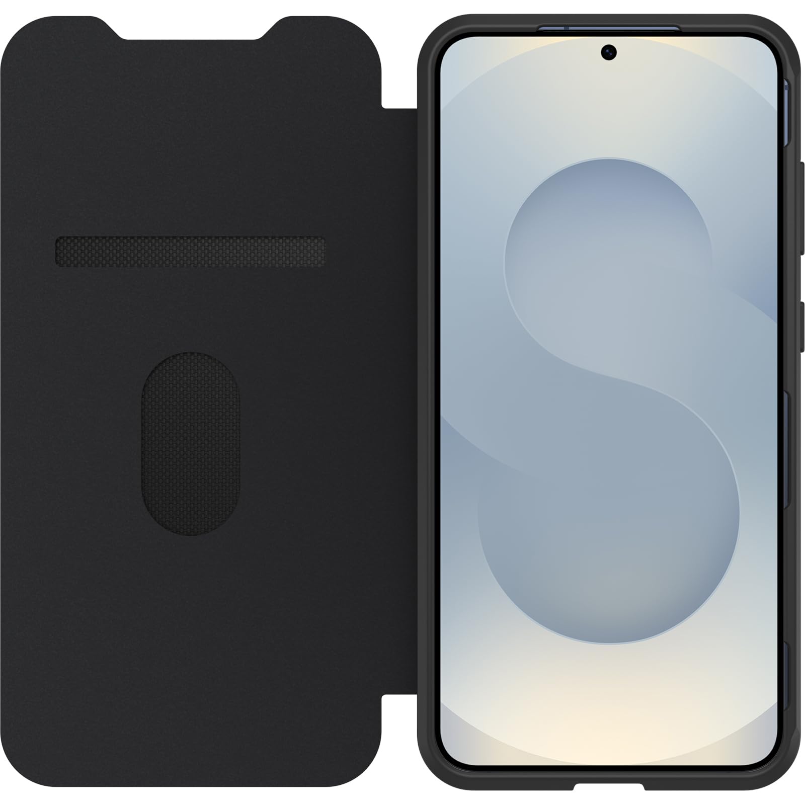 OtterBox React Series Folio Etui do Samsung Galaxy S25+, Wstrząsoodporne, Miejsce na Karty, przetestowane zgodnie ze standardami wojskowymi, Przezroczyste/Czarne