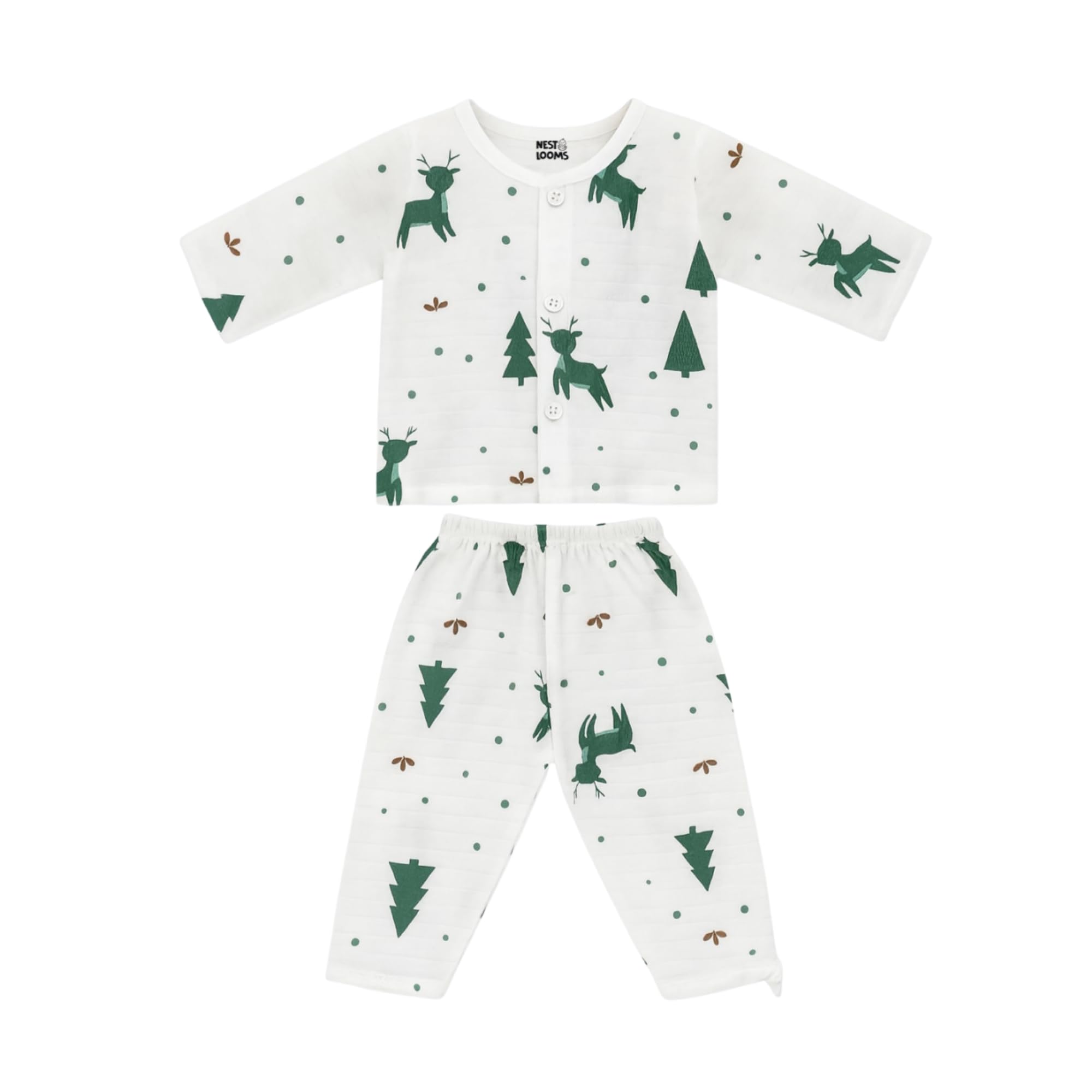 Baby Full Sleeves Soft Cotton muslin Casual Jhabla T-Shirt front open with Pyjama Pants, New Born Infant Clothes for Baby boy and girl, 100% Cotton Vests-image-11