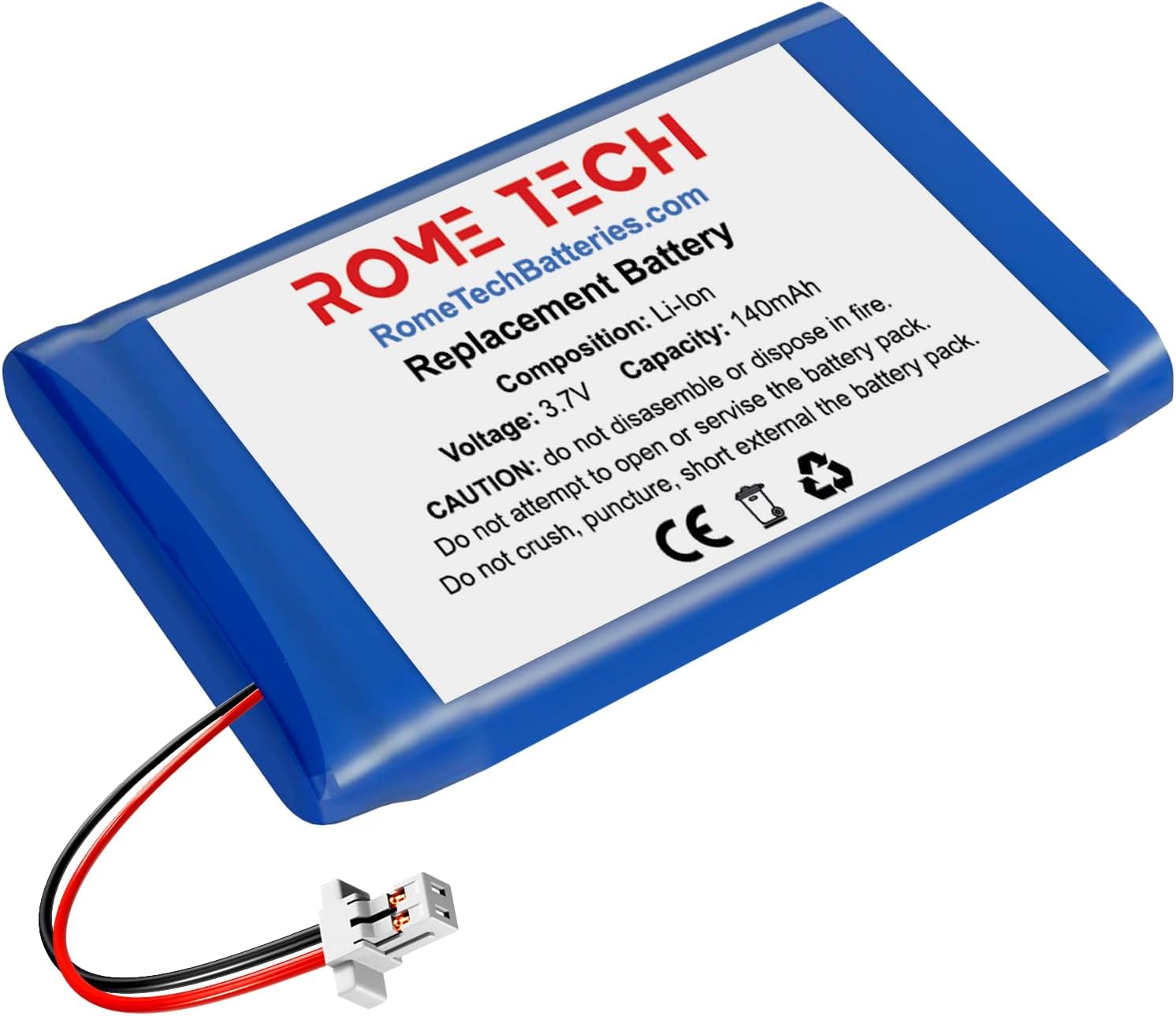 Rome Tech for Plantronics CS540 Battery Replacement 3.7V 140mAh Lithium-Ion Rechargeable for CS540, C054, 86180-01, 84479-01 Wireless Headset